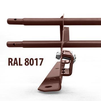 Трубчастий снігозатримувач для фальцевої покрівлі RAL8017 3м 1144513242 фото