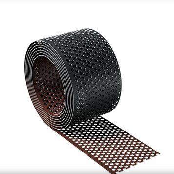 Стрічка звису вентиляційна&nbsp;EUROVENT&nbsp;EAVES GRATE ALU фарбована RAL 7016 Антрацит (100мм 25п.м) 1875429594 фото